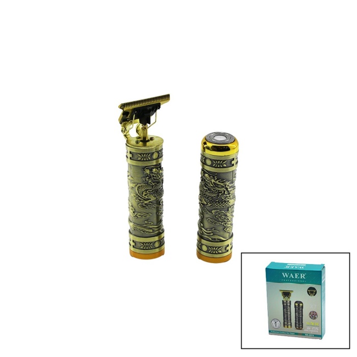 WAER WA-2074 X7 2Lİ SET SAÇ SAKAL KESME TRAŞ MAKİNESİ - TÜY ALMABASKILI METAL GÖVDET BIÇAKUSB ŞARJLI (3748)