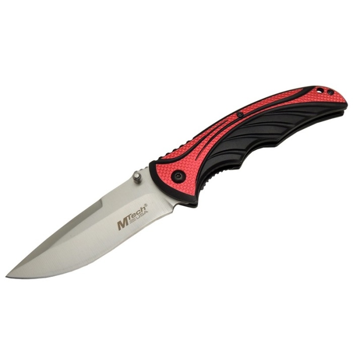 Handsome 455 Kırmızı Kamp Çakı 21cm - Yarı Otomatik