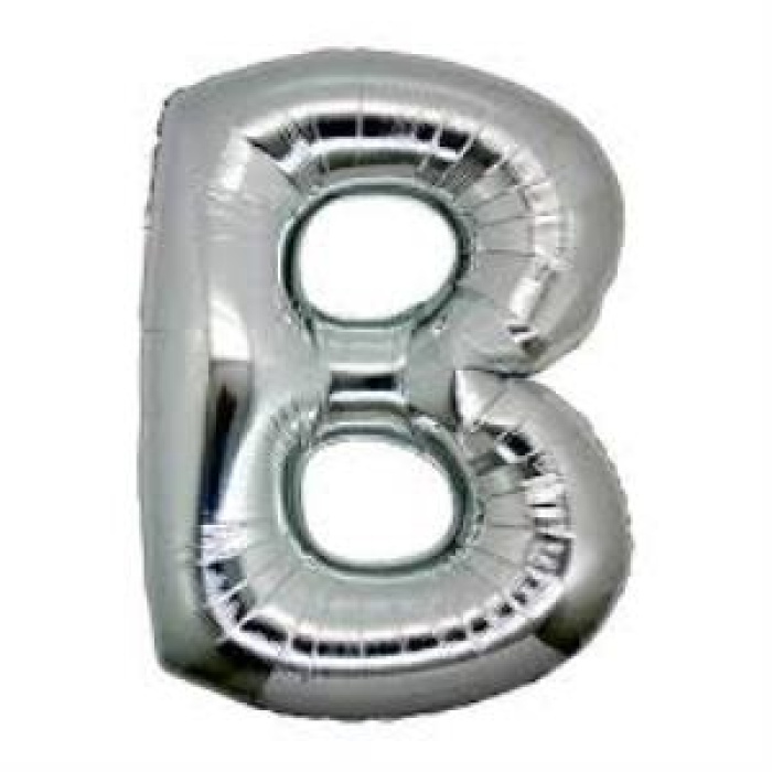 B Harf Folyo Balon Gümüş Renk  40 inç