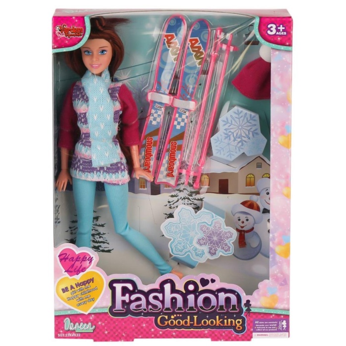 WG-66730-66731 Aksesuarlı Kayakçı Bebek 29 cm -Vardem Oyuncak
