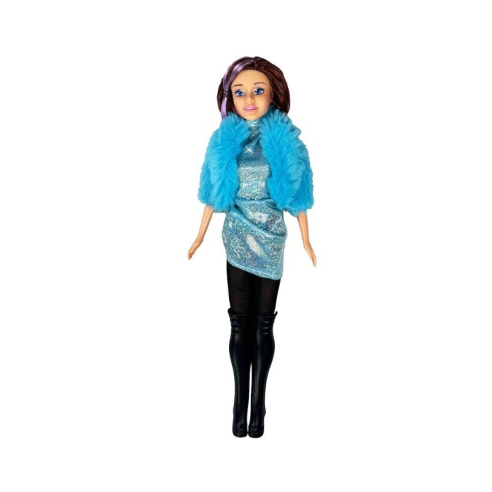 WG-66771  Parlak Drape Elbiseli Bebek 29 cm -Vardem