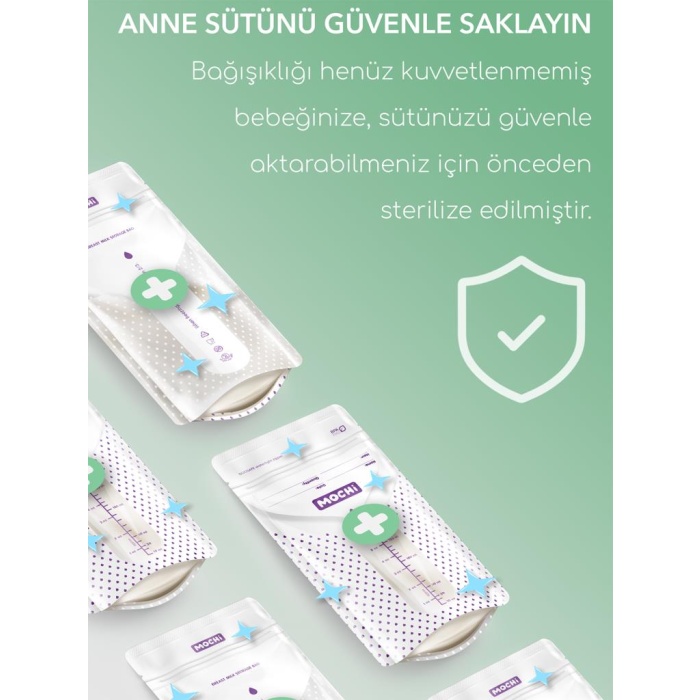 Mochi Anne Sütü Saklama Poşeti 120 Adet