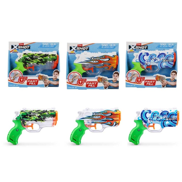 X-Shot Skins Nano Fast Fill Su Tabancası 19 cm 100 Ml 1 Adet Fiyatıdır