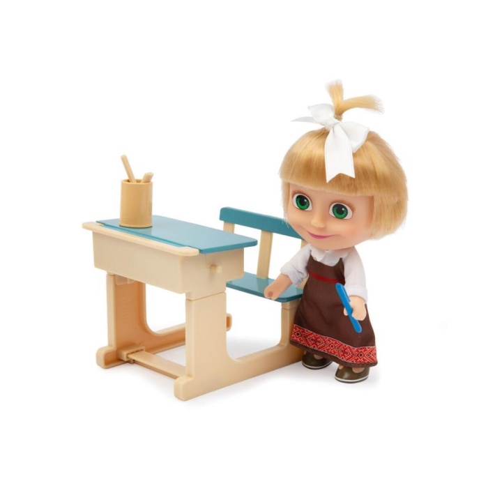 MHA07000 Maşa ve Koca 12cm Masha ve Okul Oyun Seti