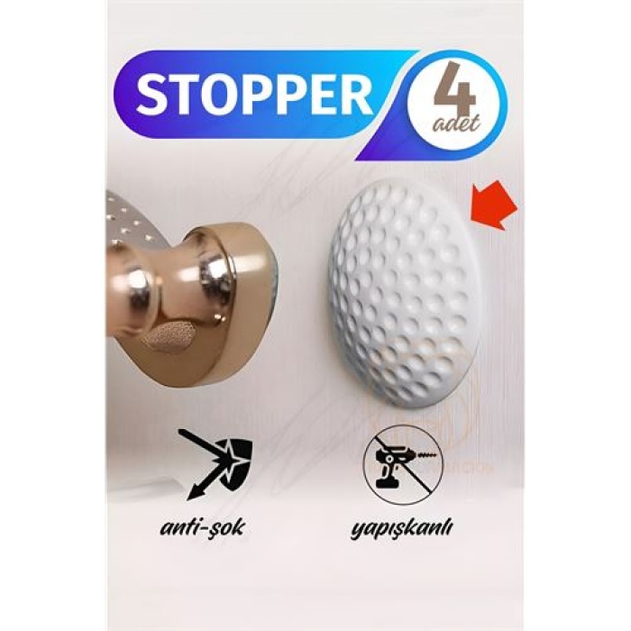 Kapı Stopperi Golf Topu Model Kapı Çarpma Önleyici 4 Adet