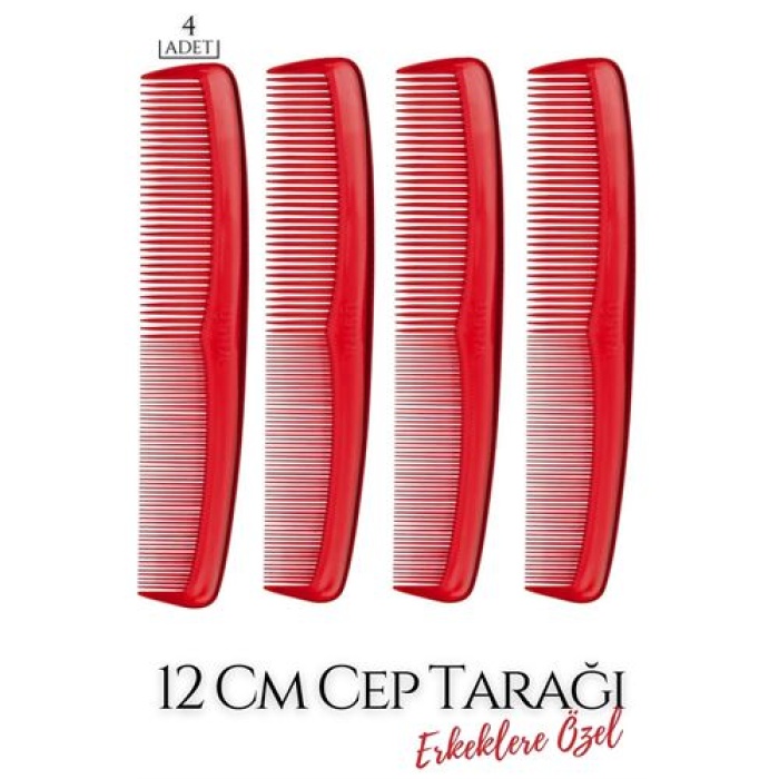 12 Cm Erkek Cep Tarağı 4 ADET