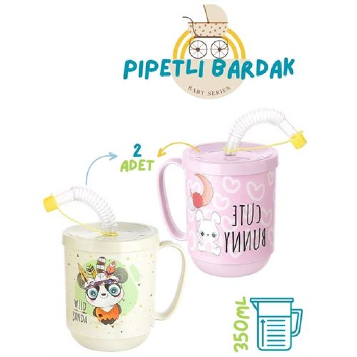 Pipetli Bardak 2 li Momma Design