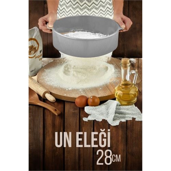 Un Eleği Metal Telli Plastik Çerçeveli 28 cm Un Eleği Brustolina Design