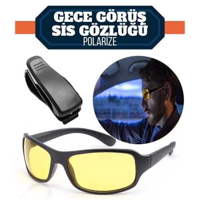 Gece Sürüş ve Sis Gözlüğü + Gözlük Tutucu Hediyeli