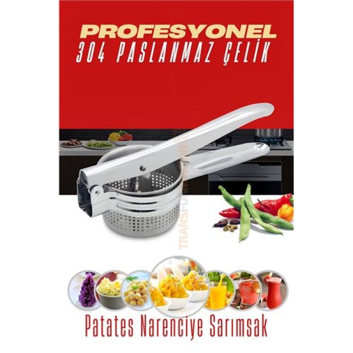 Patates Ezici 304 Paslanmaz Çelik Narenciye Sıkacağı Sebze Presi