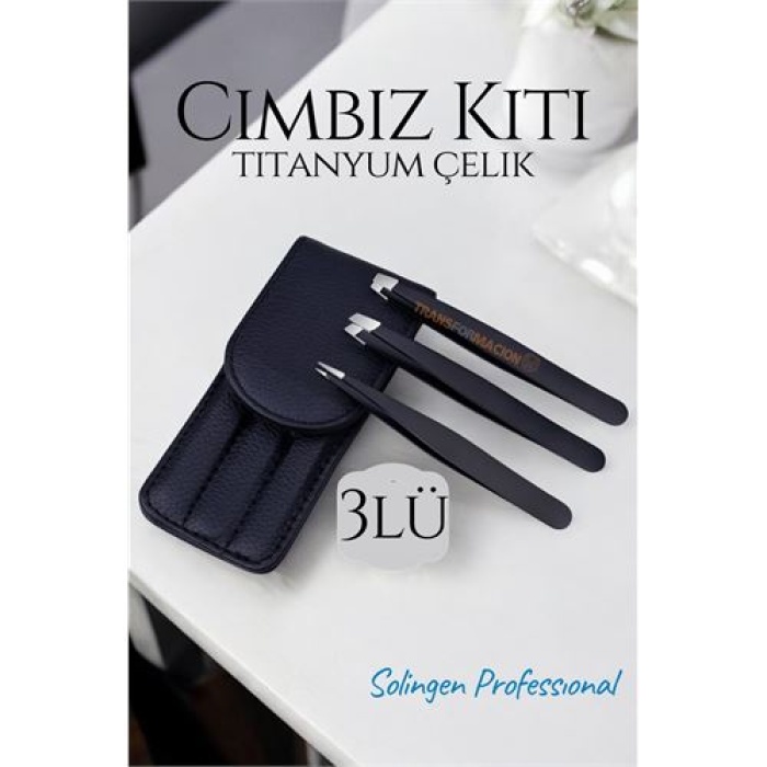 Cımbız Kiti Deri Kılıflı Titanyum Çelik Solingen
