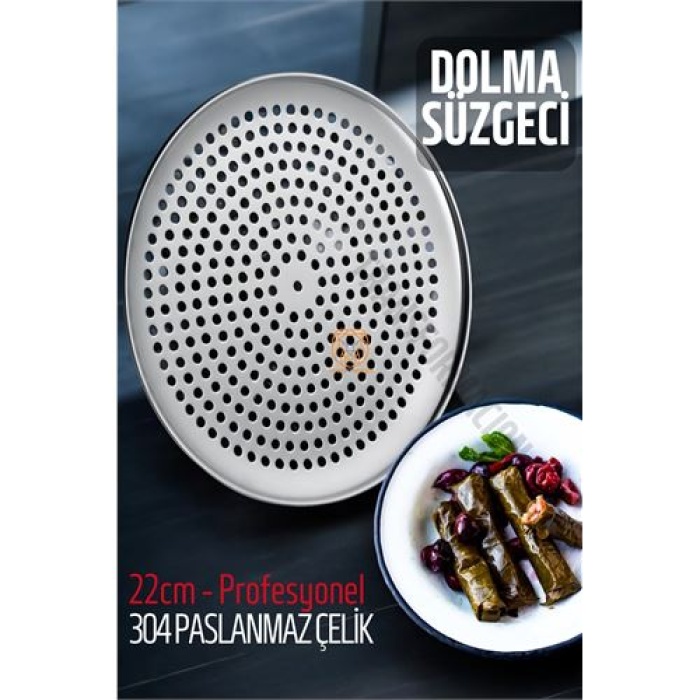 Sarma Dolma Süzgeci 22 cm 304 Paslanmaz Çelik