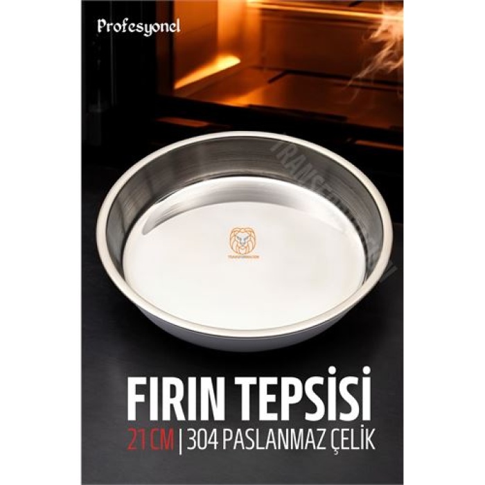 Çelik Fırın Tepsisi 21 cm 304 Paslanmaz Çelik
