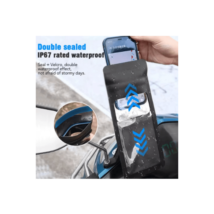 Motosiklet 360° Döndürülebilir Su Geçirmez Telefon Kılıfı Telefon Tutucu 4’’-7.2 İnç - Lisinya
