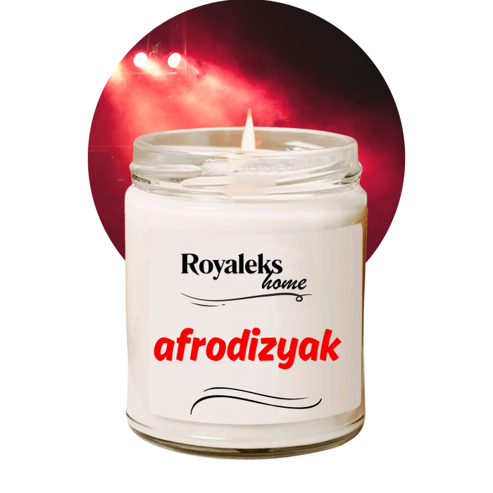 Doğal Özel Seri Kokulu Dekoratif Kavanoz Mum 210 cc - Afrodizyak - RYL