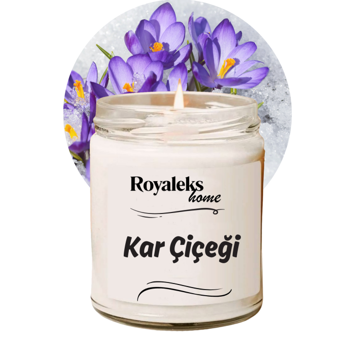 Doğal Özel Seri Kokulu Dekoratif Kavanoz Mum 210 cc - Kar Çiçeği - RYL