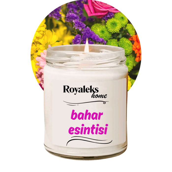 Doğal Özel Seri Kokulu Dekoratif Kavanoz Mum 210 cc - Bahar Esintisi - RYL