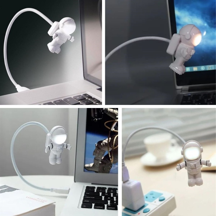 USB Astronot Gece Lambası, Masa Lambası, Kitap Okuma Lambası Işığı (3748)
