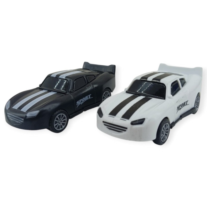 Çek Bırak Nascar Arabası 10.5 Cm - BP-035-SİYAH/BEYAZ (Lisinya)