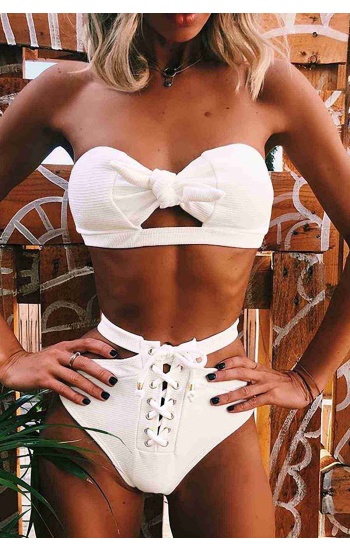 Angelsin Özel Tasarım Bikini Altı Beyaz