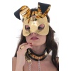 Gold Deri Tavşan Kız Fantazi Maske