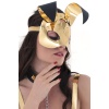 Gold Deri Tavşan Kız Fantazi Maske