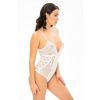 Beyaz Dantelli Fantezi Body