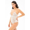 Beyaz Dantelli Fantezi Body