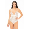 Beyaz Dantelli Fantezi Body