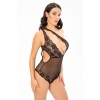Siyah Dantelli Transparan Fantezi Babydoll