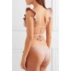 Angelsin Fırfırlı Çizgili Bikini Takım
