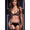 Merry See Seksi Leopar Jartiyer Takım+ ÇORAP HEDİYELİ