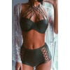 Angelsin Haki Yeşil Yüksek Bel Bikini Takım
