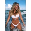 Angelsin Beyaz Çıtçıtlı Bikini Takım