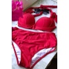 Angelsin Kırmızı Yuksek Bel Bikini Takım