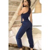 Merry See Dantel İşlemeli Pijama Takım Lacivert