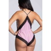 Merry See Seksi Body Dantel Gecelik İç giyim Pembe