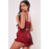 Merry See Saten Baskılı Şortlu Pijama Takım Çok Renkli
