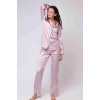 Merry See Saten Pijama Alt Pembe Açık