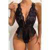 Merry See Dantelli Gecelik Babydoll Bodysuit Siyah