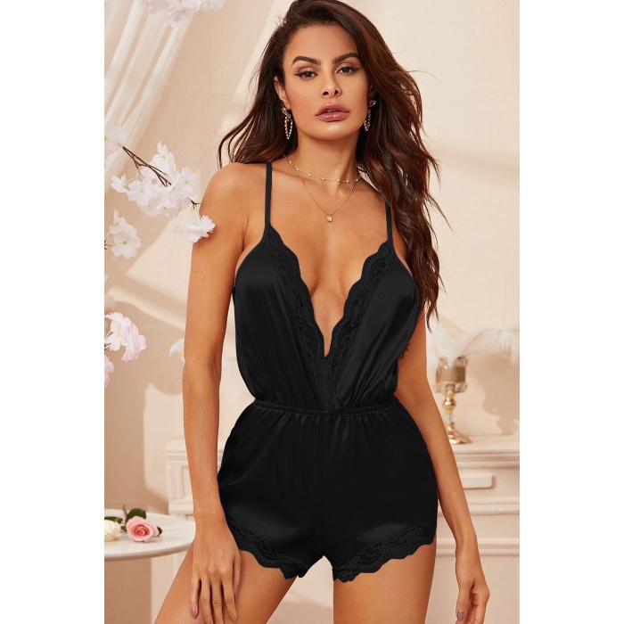 Kadın Saten Babydoll Fantezi Gecelik
