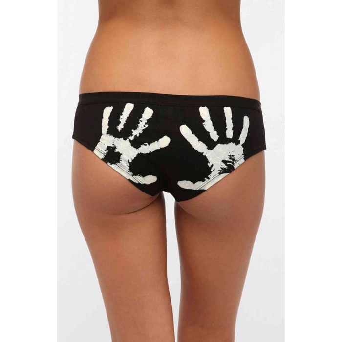 Angelsin El Baskılı Bikini Altı Siyah