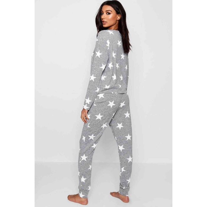 Merry See Penye Yıldızlı Pijama Takım Çok Renkli