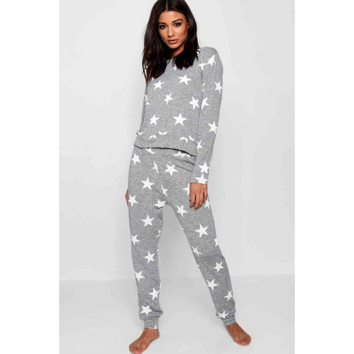 Merry See Penye Yıldızlı Pijama Takım Çok Renkli