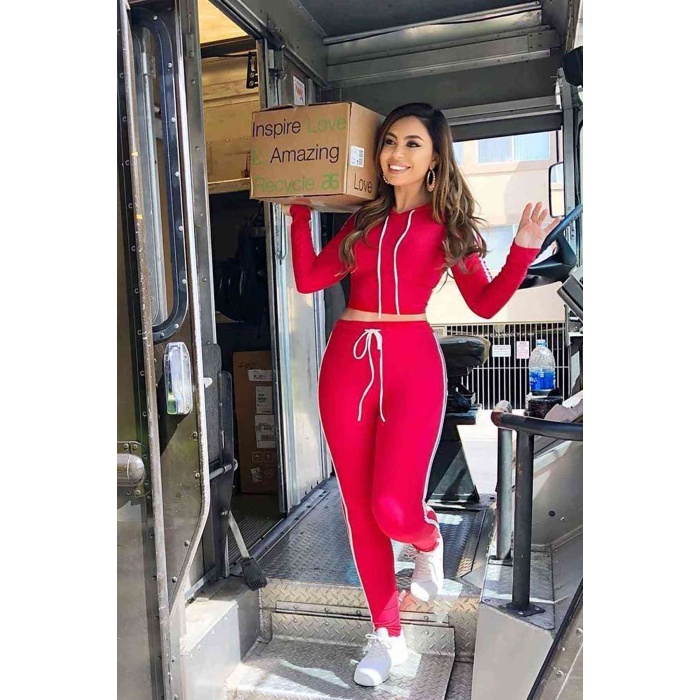 Merry See Penye Eşofman Pijama Takım Kırmızı