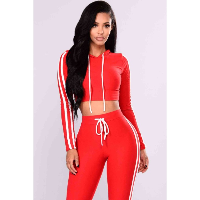Merry See Penye Eşofman Pijama Takım Kırmızı