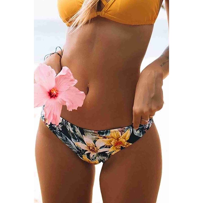 Angelsin Çiçekli Bikini Altı Çok Renkli