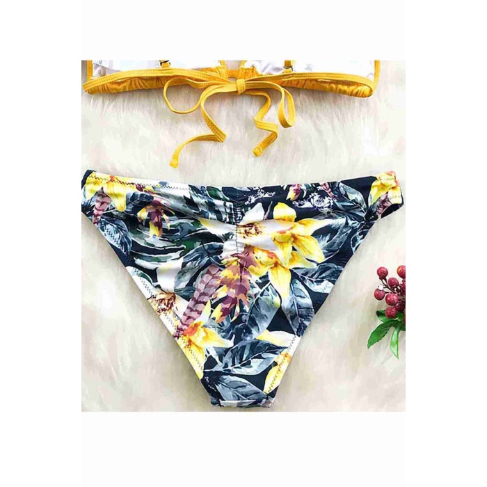 Angelsin Çiçekli Bikini Altı Çok Renkli