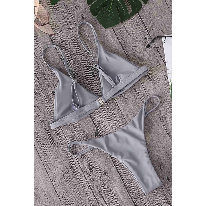 Angelsin Üçgen Bikini Takım Gri