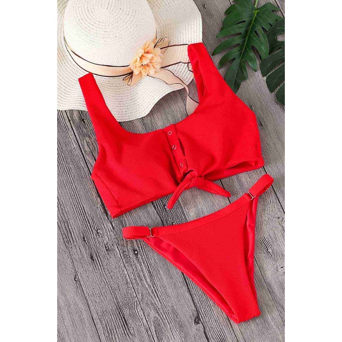 Angelsin Kırmızı Bikini Altı Kırmızı